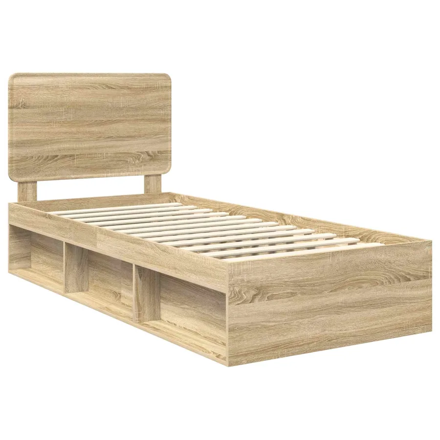 Cadre de lit Sonoma 100 x 200 cm Bois de pin massif - 4