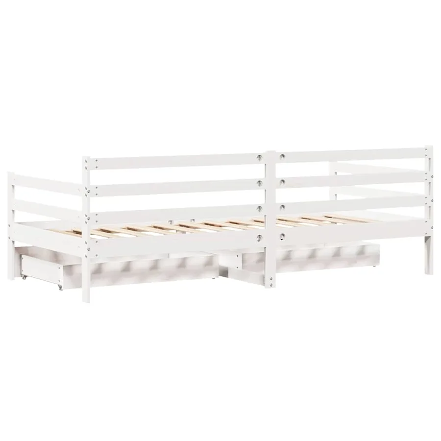 Lit de jour avec tiroirs sans matelas 80x200 cm bois massif - 8