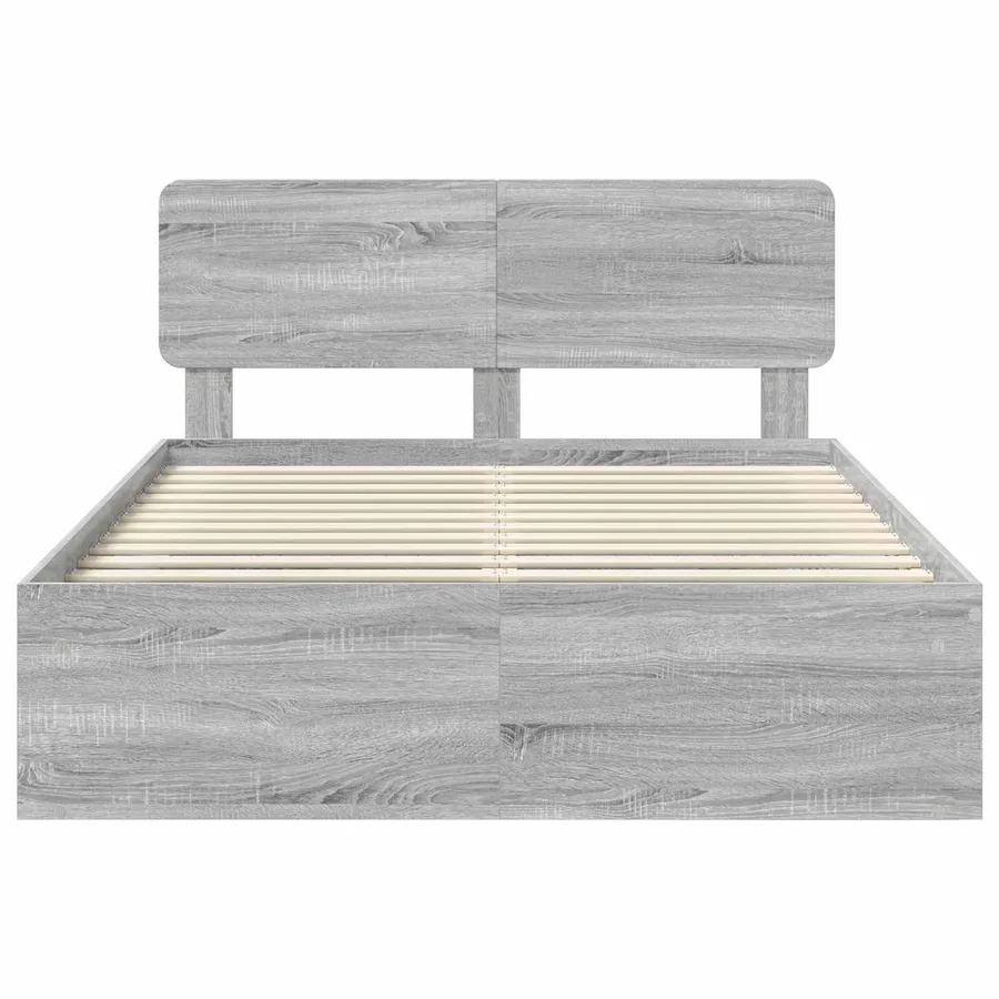 Cadre de lit Gris Sonoma 160 x 200 cm Pin massif - 7