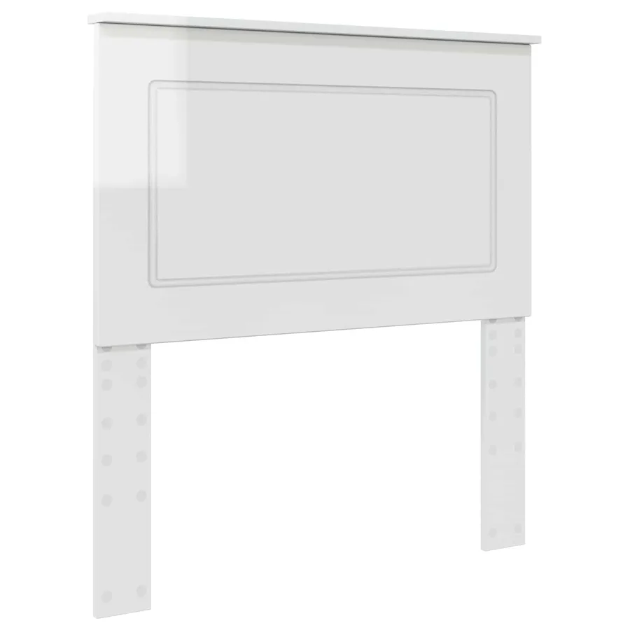 Tête de lit Blanc Brillant 100 cm Bois d’ingénierie - 2