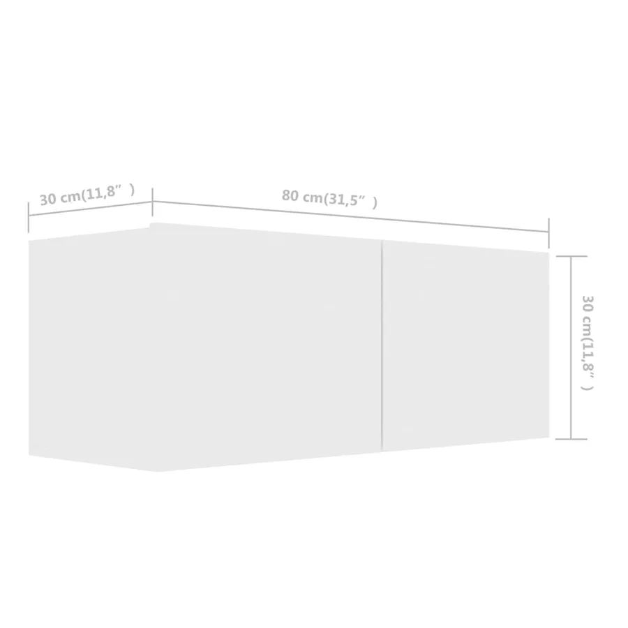 Ensemble de meubles TV 4 pcs Blanc Bois d'ingénierie - 6