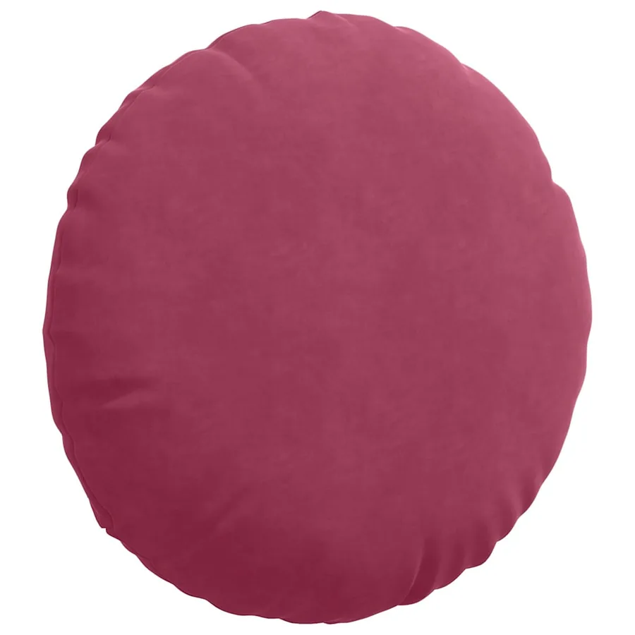 Coussins de siège 2 pcs Bordeaux Ø60 x 21 cm Velours - 5