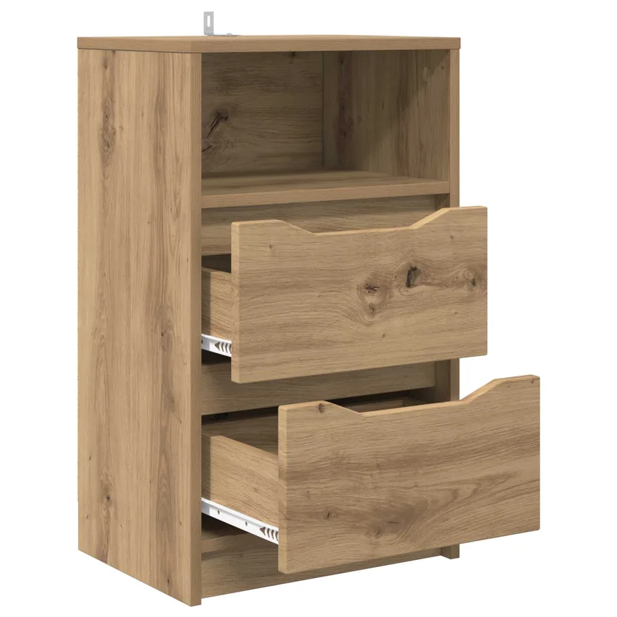 Tables de chevet 2 pc Chêne artisanal 40 x 30 x 467 cm - 5
