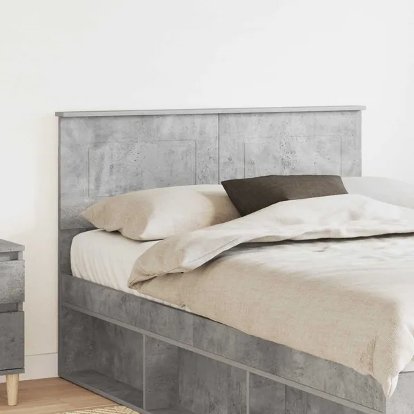 Tête de lit Gris béton Bois d'ingénierie