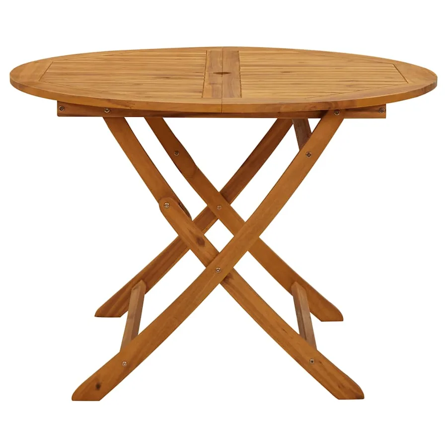 Table pliable de jardin 110 cm Bois d'acacia massif - 5