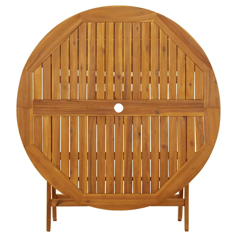 Table pliable de jardin 110 cm Bois d'acacia massif - 7