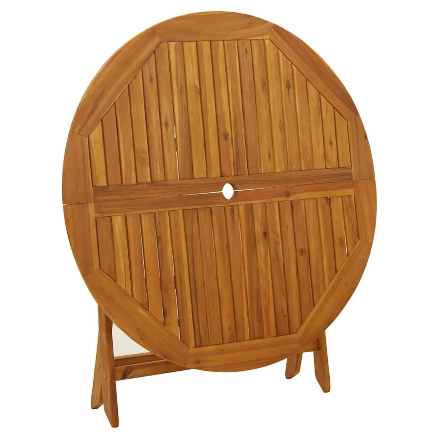 Table pliable de jardin 110 cm Bois d'acacia massif - 8