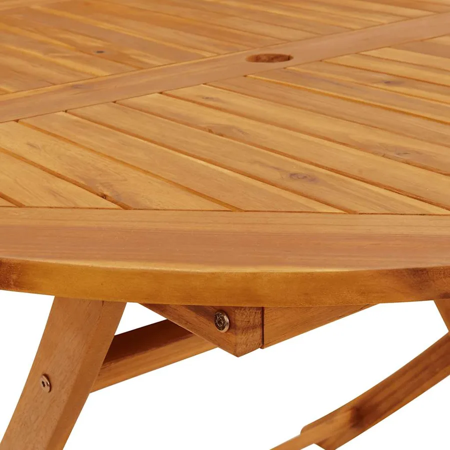 Table pliable de jardin 110 cm Bois d'acacia massif - 9