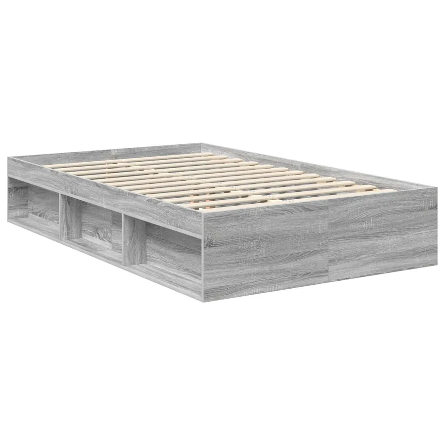 Cadre de lit Gris Sonoma 120 x 190 cm Pin massif - 5