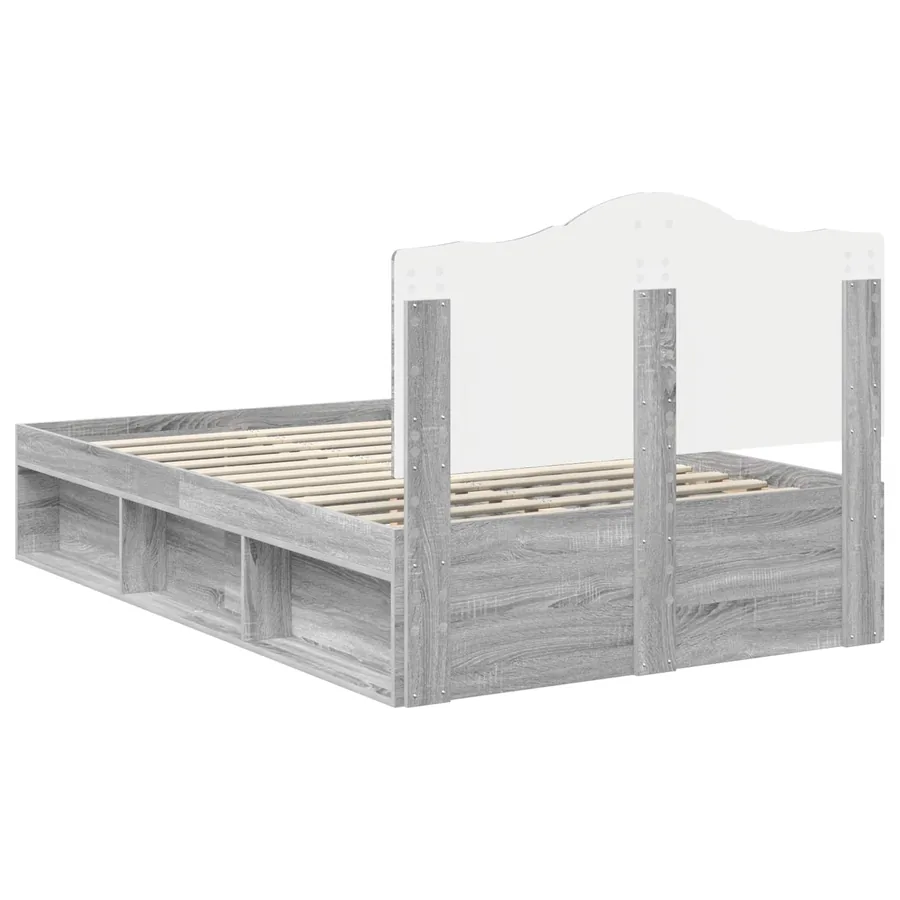 Cadre de lit Gris Sonoma 120 x 190 cm Pin massif - 9