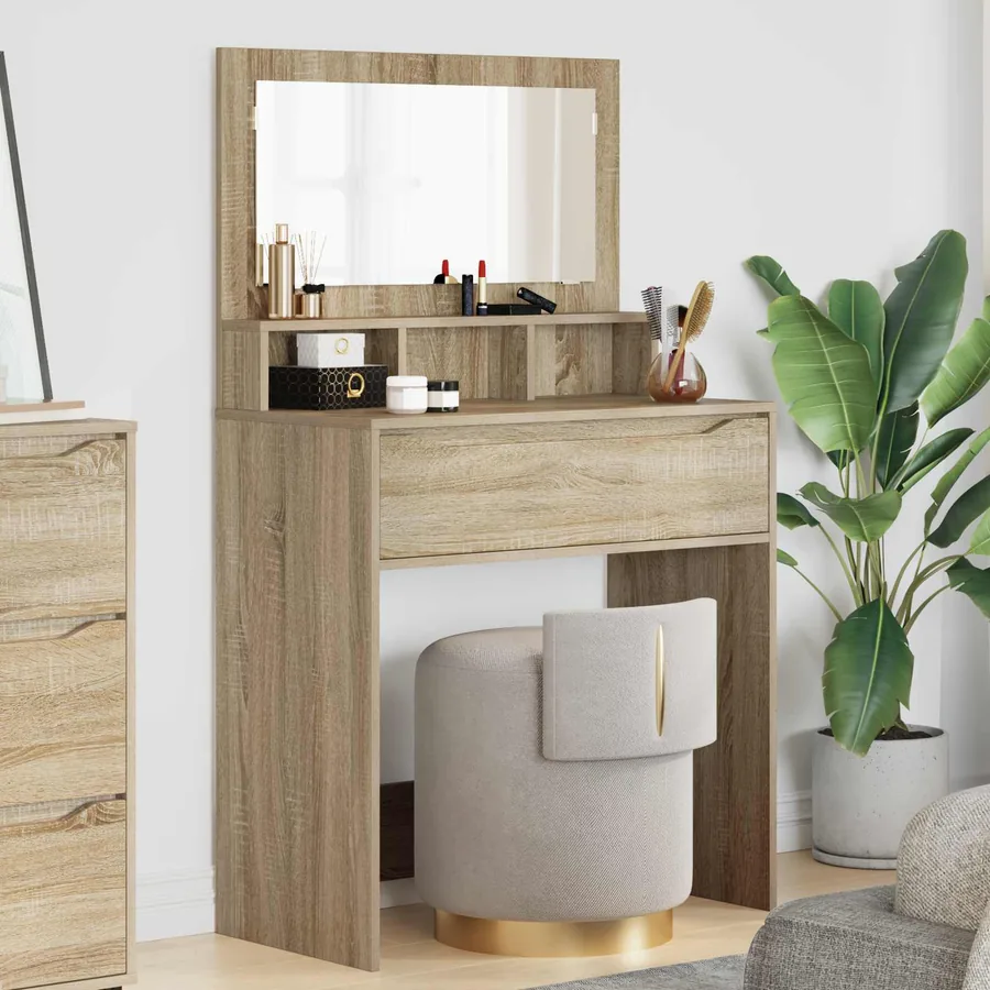 Tables de maquillage pour chambre avec tiroir Chêne Sonoma