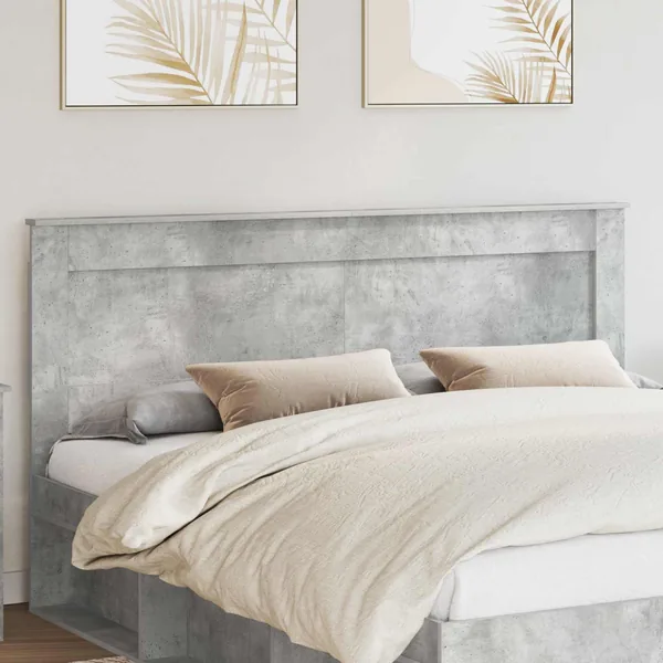 Tête de lit Gris béton 200 cm Bois d'ingénierie