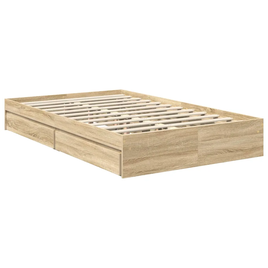 Lit de Rangement Chêne Sonoma 120 x 200 cm Bois d'ingénierie - 6