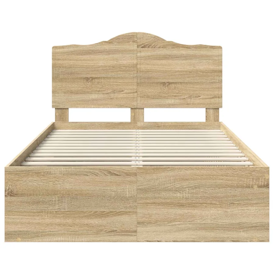 Cadre de lit avec tête de lit Sonoma 120 x 190 cm Pin massif - 7