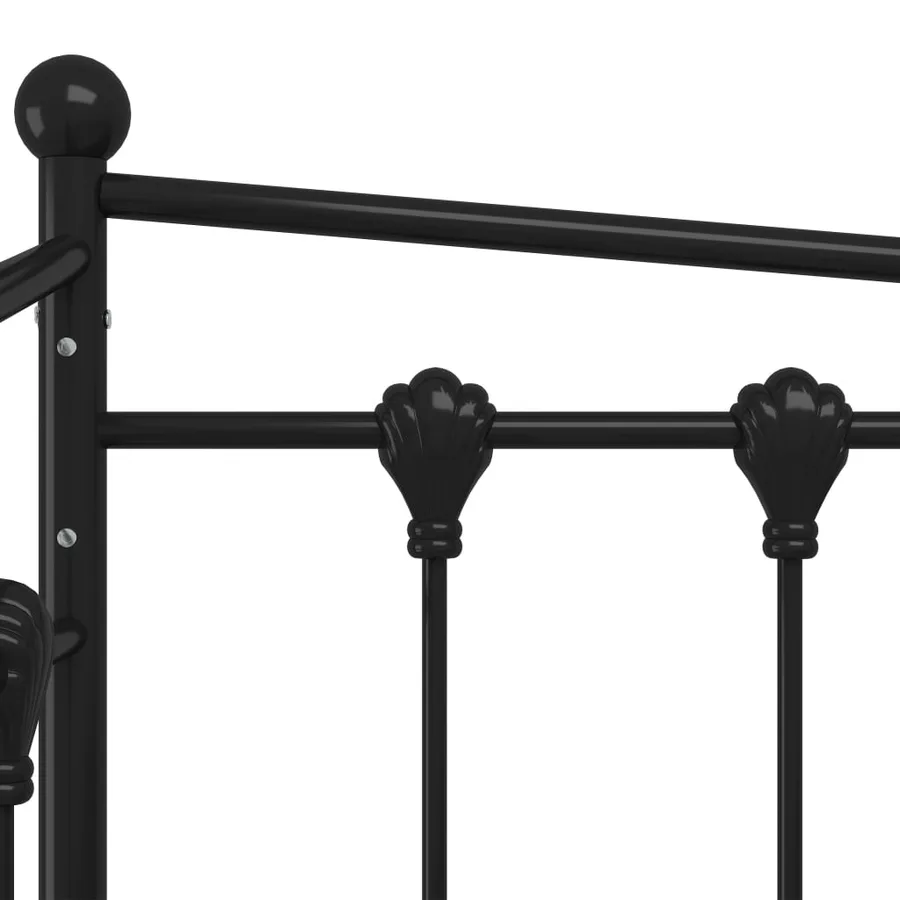 Cadre de canapé-lit extensible sans matelas Noir Métal 90x200cm - 12