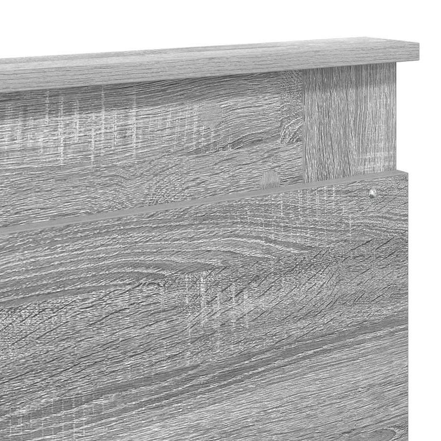 Cadre de lit Gris Sonoma 200 x 200 cm Pin massif - 11