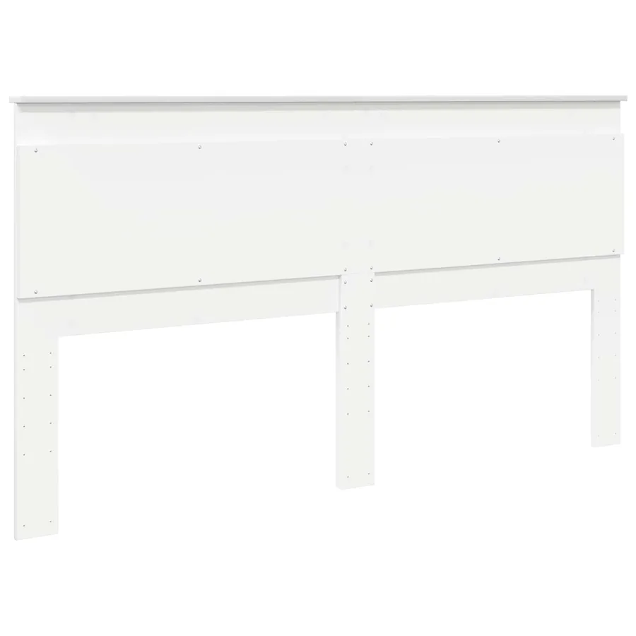 Tête de lit avec tête de lit Blanc 200 cm Bois d'ingénierie - 6