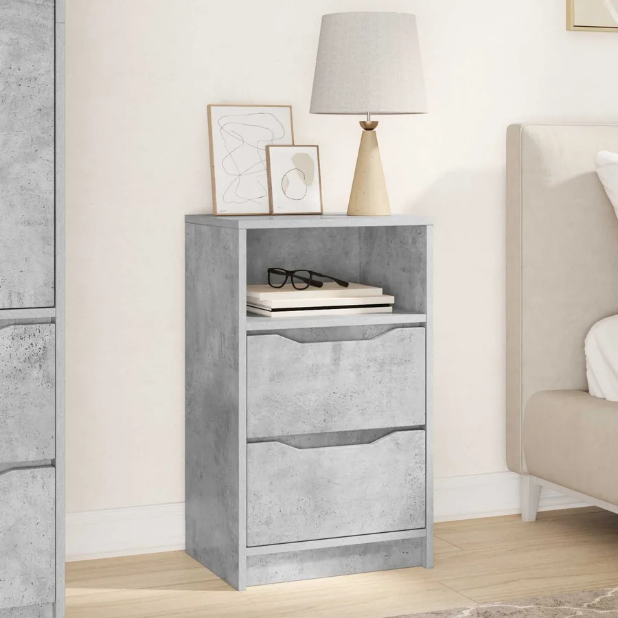 Table de chevet Gris béton 40 x 30 x 467 cm Bois d'ingénierie