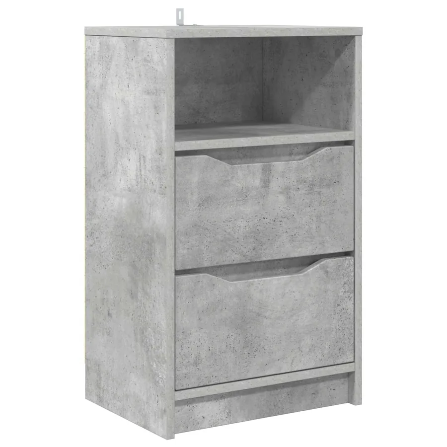 Table de chevet Gris béton 40 x 30 x 467 cm Bois d'ingénierie - 2