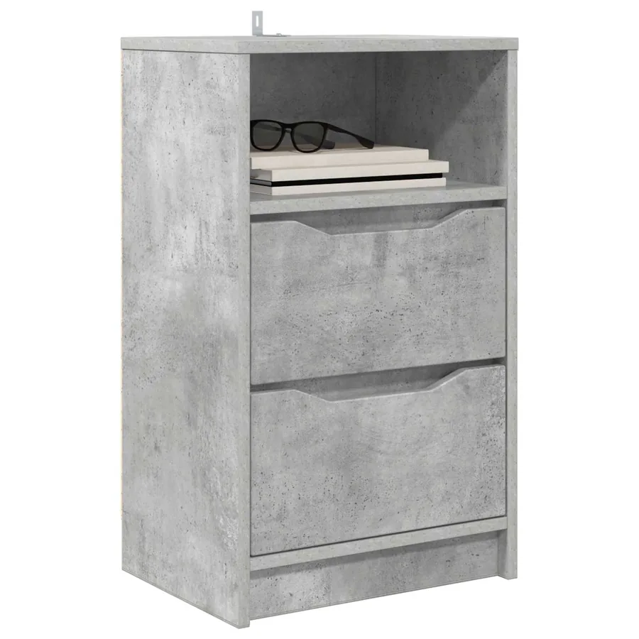 Table de chevet Gris béton 40 x 30 x 467 cm Bois d'ingénierie - 3