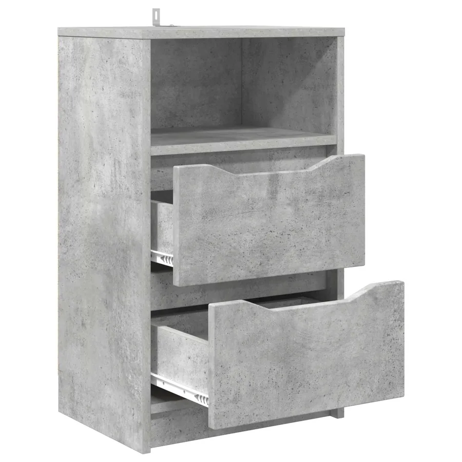 Table de chevet Gris béton 40 x 30 x 467 cm Bois d'ingénierie - 5