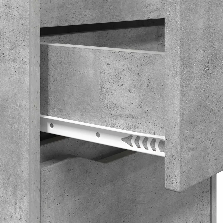 Table de chevet Gris béton 40 x 30 x 467 cm Bois d'ingénierie - 9
