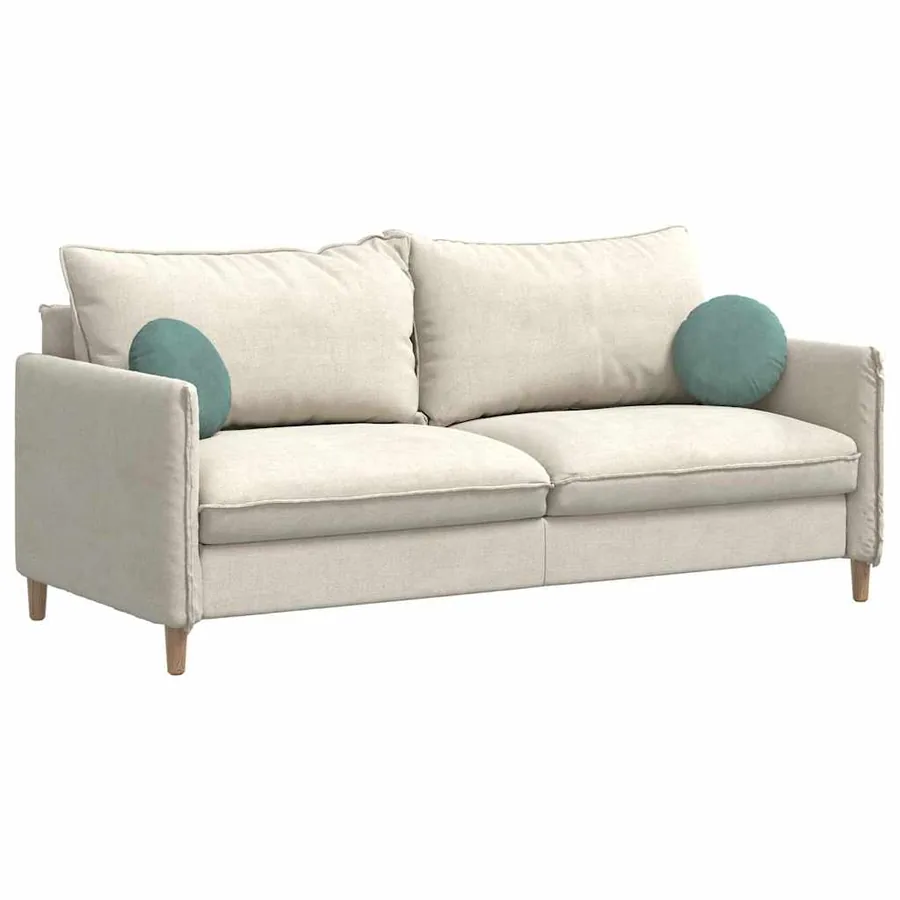 Coussins de siège 2 pcs Vert Mer Ø30 x 13 cm Velours - 3