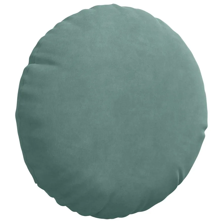 Coussins de siège 2 pcs Vert Mer Ø30 x 13 cm Velours - 5