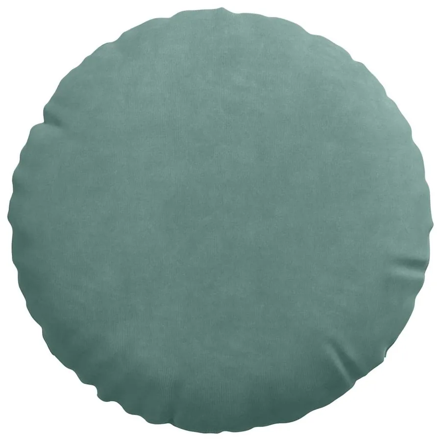 Coussins de siège 2 pcs Vert Mer Ø30 x 13 cm Velours - 6