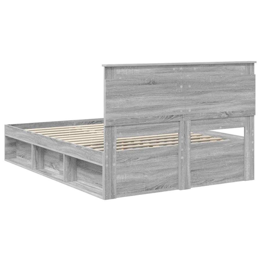 Cadre de lit Gris Sonoma 140 x 200 cm Pin massif - 9
