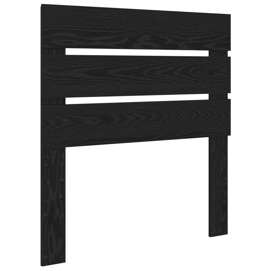 Cadre de lit Noir 90 x 200 cm Bois de pin massif - 6