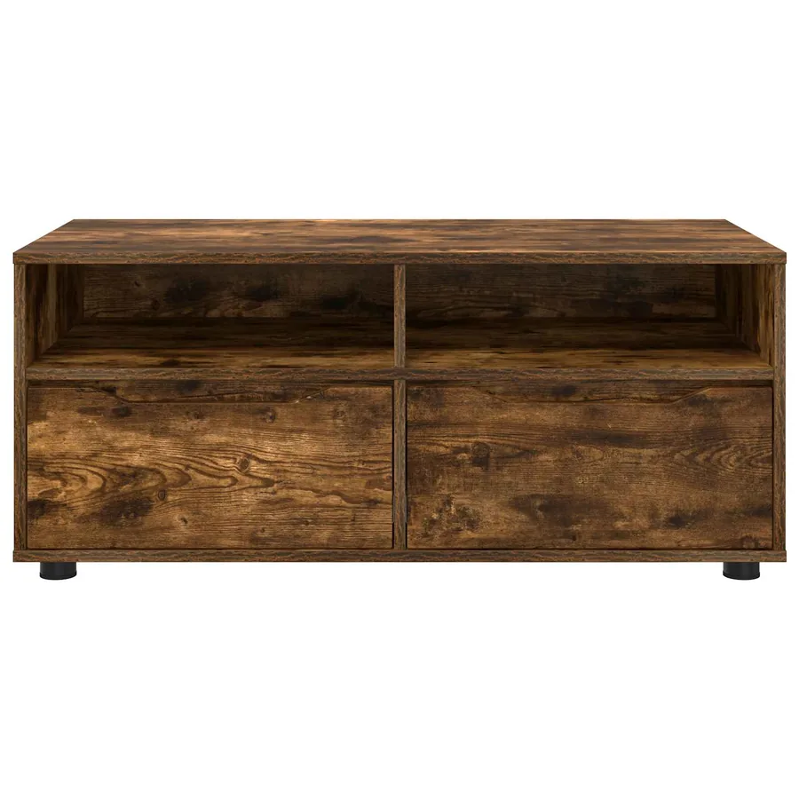 Meuble TV Chêne fumé 100 x 48 x 43 cm Bois d'ingénierie - 6