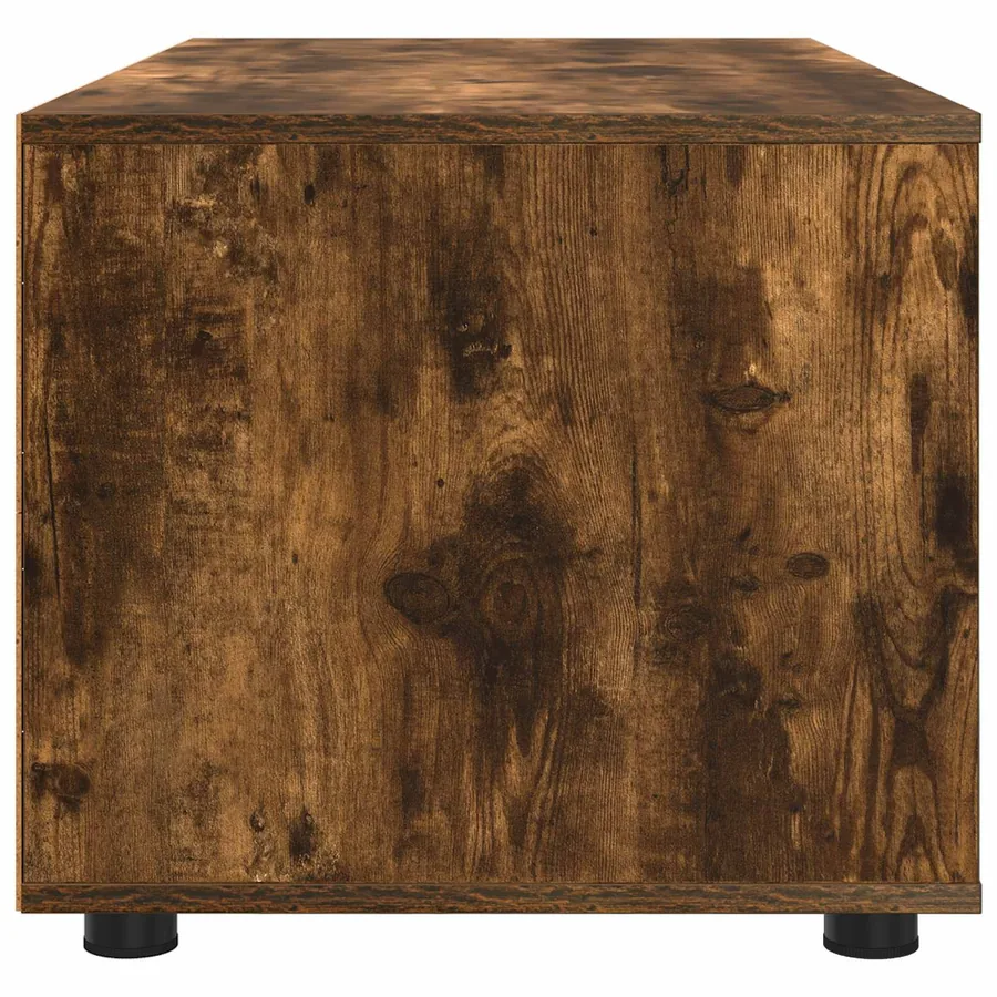Meuble TV Chêne fumé 100 x 48 x 43 cm Bois d'ingénierie - 7