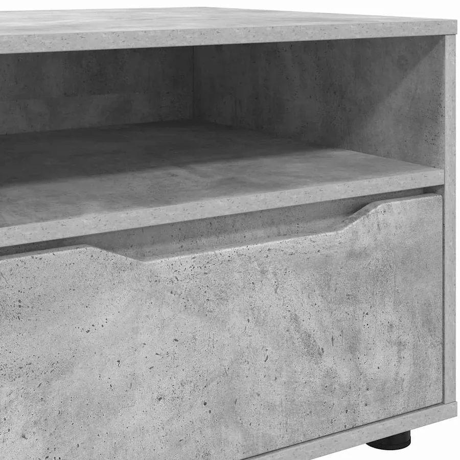 Meuble TV Gris béton 100 x 48 x 43 cm Bois d'ingénierie - 10