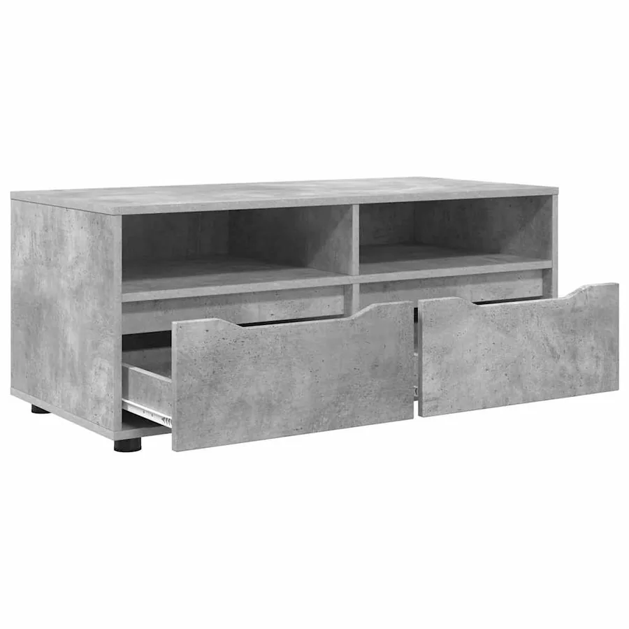 Meuble TV Gris béton 100 x 48 x 43 cm Bois d'ingénierie - 5