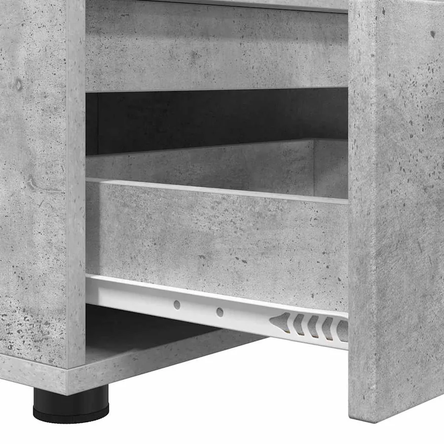 Meuble TV Gris béton 100 x 48 x 43 cm Bois d'ingénierie - 9