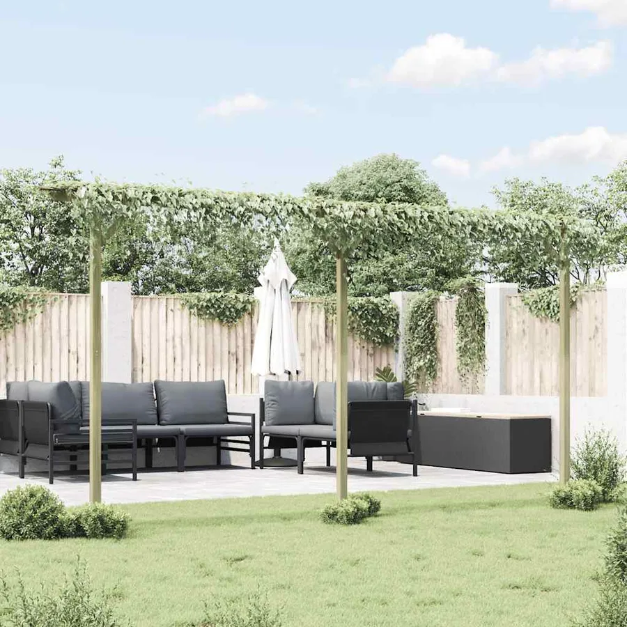 Pergola de jardin 410 x 40 x 203 cm Bois - 3