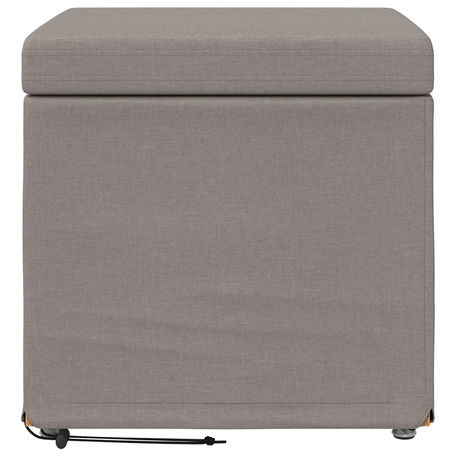 Tabouret Taupe 41 x 41 x 40 cm Tissu et bois stratifié - 4