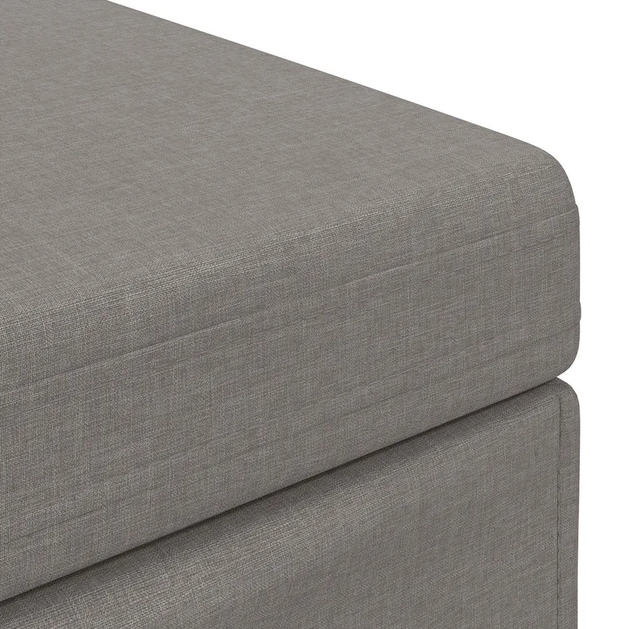 Tabouret Taupe 41 x 41 x 40 cm Tissu et bois stratifié - 5