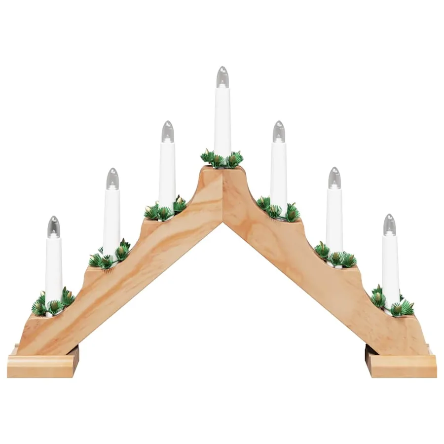 Pont de bougie de Noël Marron 39.5 x 5 x 29 cm Pin massif - 6