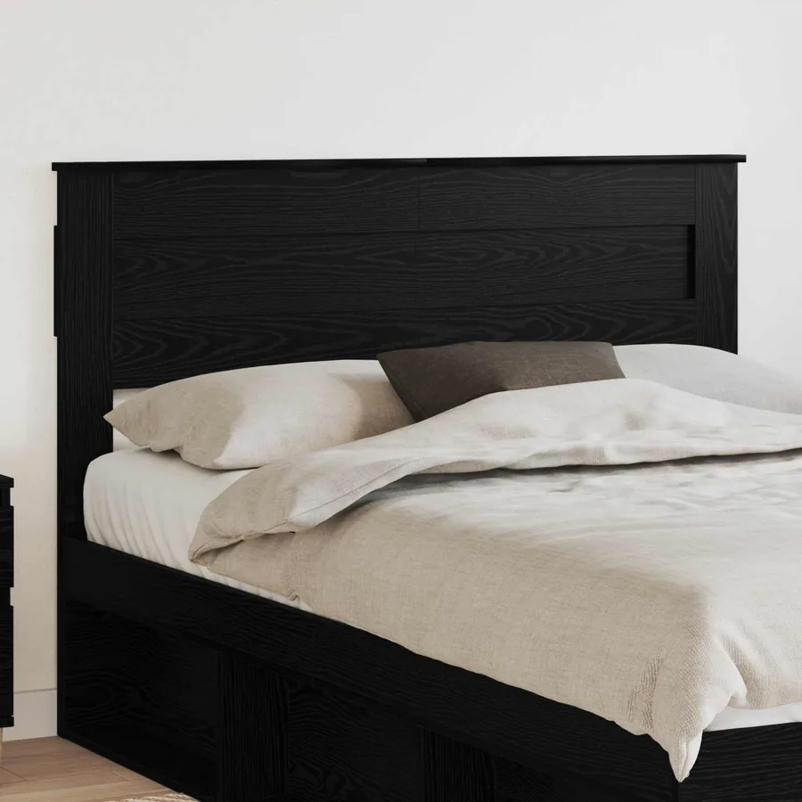 Tête de lit Chêne noir Bois d'ingénierie