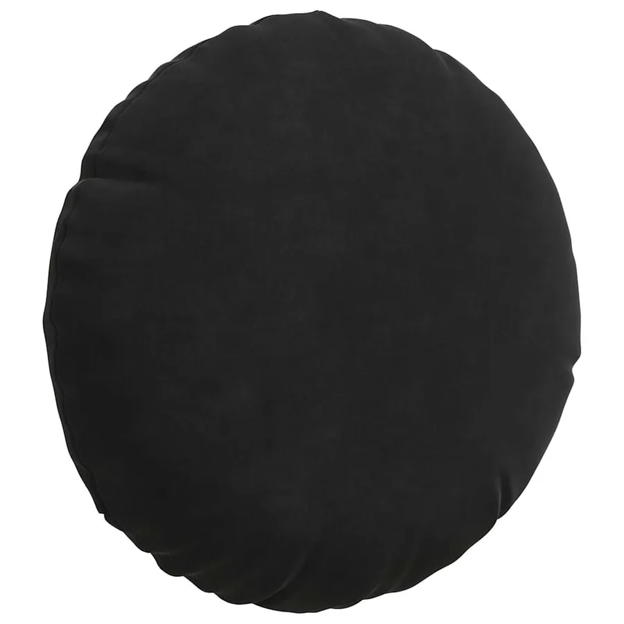Coussins de siège 2 pcs Noir Ø30 x 13 cm Velours - 5
