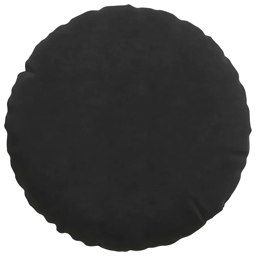 Coussins de siège 2 pcs Noir Ø30 x 13 cm Velours - 6