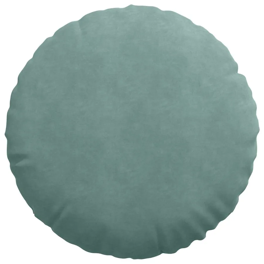 Coussins de siège 2 pcs Vert Mer Ø60 x 21 cm Velours - 6