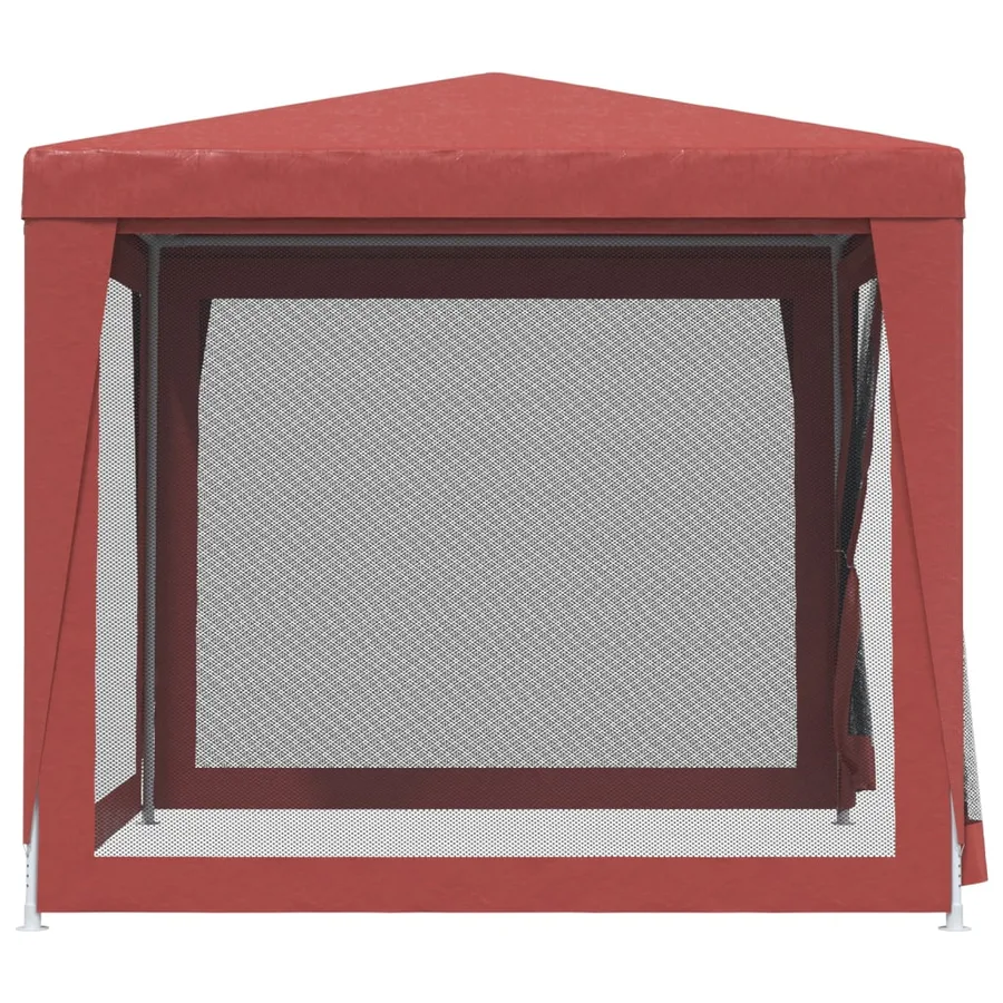 Tente de fête avec 4 parois latérales en maille Rouge 2.5x2.5 m - 4