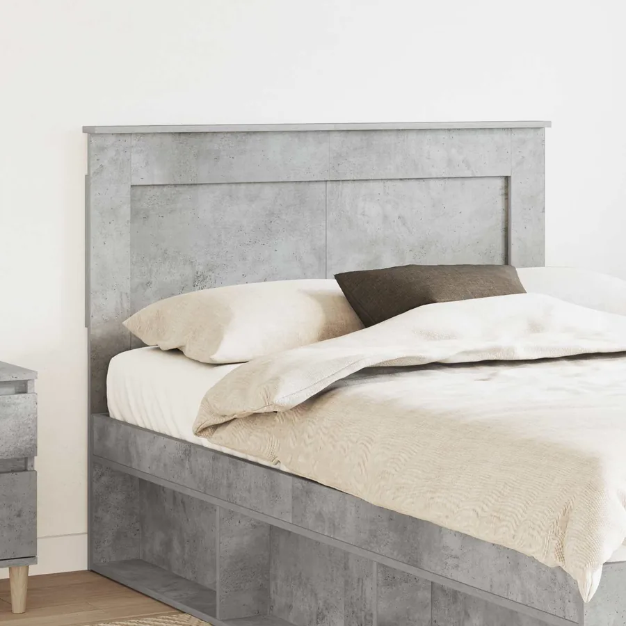 Tête de lit Gris béton 135 cm Bois d'ingénierie