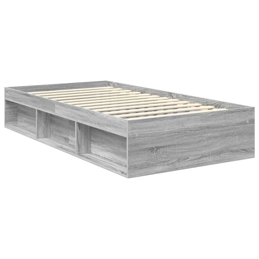 Cadre de lit Gris Sonoma 100 x 200 cm Pin massif - 5