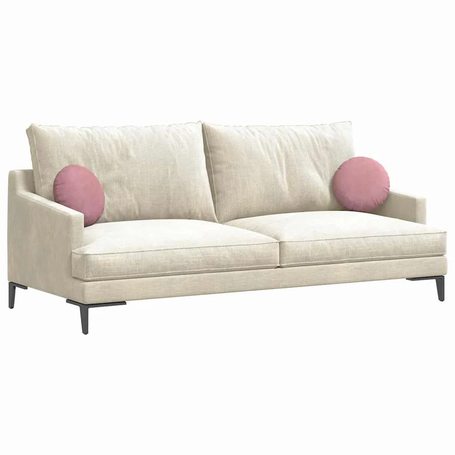 Coussins de siège 2 pcs Rose Ø30 x 13 cm Velours - 3