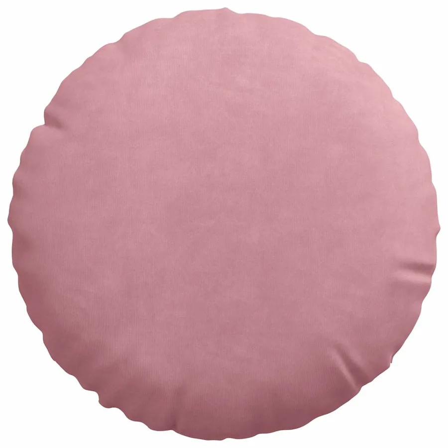 Coussins de siège 2 pcs Rose Ø30 x 13 cm Velours - 6