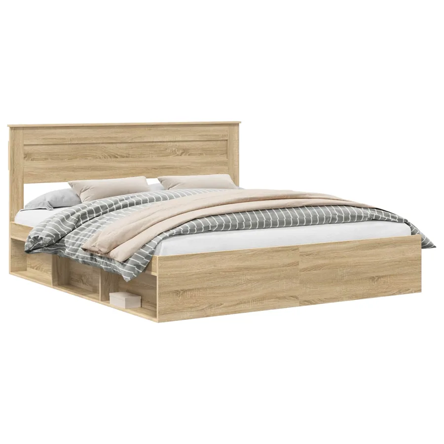 Cadre de lit Sonoma 200 x 200 cm Bois de pin massif - 2